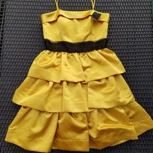 BCBG Yellow Satin Dress